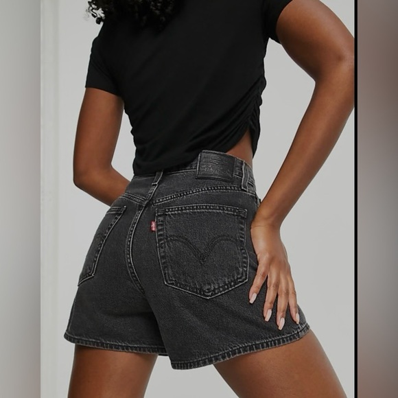Levi's Pants - Levi's Levi Strauss Women's Faded Black High Loose Jean Shorts Size 24 EUC